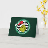 Het zou niet de feestdagen zijn zonder Grinch Kaart (Gele Bloem)