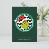 Het zou niet de feestdagen zijn zonder Grinch Kaart (Staand voorkant)