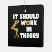 Het zou theoretisch moeten werken, grappig robotar keramisch ornament (Links)