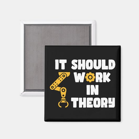 Het zou theoretisch moeten werken, grappig robotar magneet (Voorkant / Achterkant)