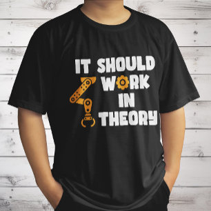 Het zou theoretisch moeten werken, grappig robotar t-shirt