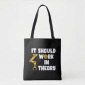 Het zou theoretisch moeten werken, grappig robotar tote bag (Voorkant)