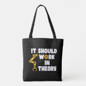 Het zou theoretisch moeten werken, grappig robotar tote bag (Achterkant)