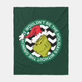 Het zouden de Feestdagen niet zijn zonder Grinch Fleece Deken (Voorkant)