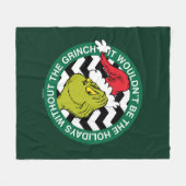 Het zouden de Feestdagen niet zijn zonder Grinch Fleece Deken (Voorkant (Horizontaal))
