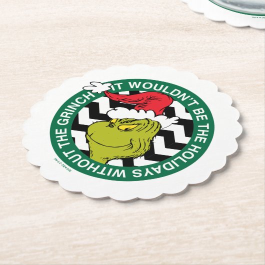Het zouden de Feestdagen niet zijn zonder Grinch Kartonnen Onderzetters (Gekanteld)