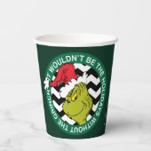 Het zouden de Feestdagen niet zijn zonder Grinch Papieren Bekers (Achterkant)