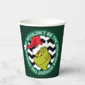 Het zouden de Feestdagen niet zijn zonder Grinch Papieren Bekers (Voorkant)