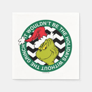 Het zouden de Feestdagen niet zijn zonder Grinch Servet