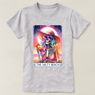 Het zoute strandskelet Tarot Kaart T-shirt