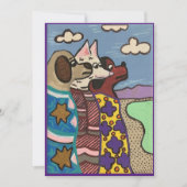 Het zoutmeer, honden, kunst kaart (Voorkant)