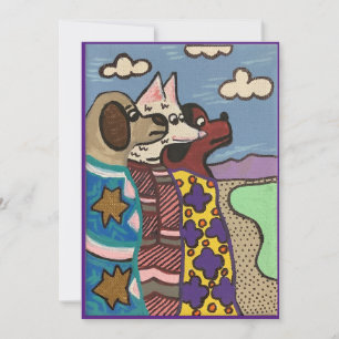 Het zoutmeer, honden, kunst kaart