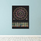 Het Zuid-Getransformeerde venster van het roos dat Canvas Afdruk (Insitu (Houten vloer))