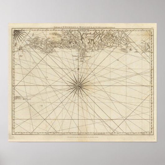 Het zuidelijke deel van St. Domingo of Hispaniola Poster (Voorkant)