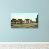Het Zuidelijke Railroad Depot van de Stille Oceaan Canvas Afdruk (Insitu (Houten vloer))