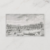 Het Zuidoostperspectief van Westminster Bridge - B Visitekaartje (Achterkant)
