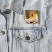 Het Zuidpoolijs van Martian Vierkante Button 5,1 Cm (In situ)