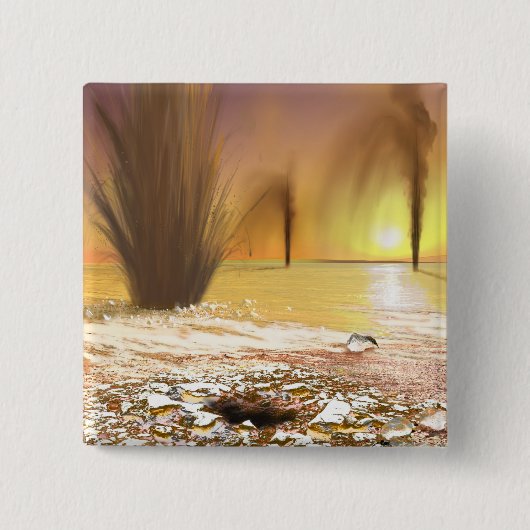 Het Zuidpoolijs van Martian Vierkante Button 5,1 Cm (Voorkant)