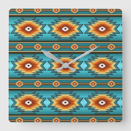 Het zuidwestelijke geometrische patroon. vierkante klok (Voorkant)
