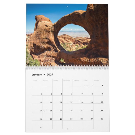 Het zuidwesten van Amerika - de Grote Cirkel Kalen Kalender (Jan 2027)
