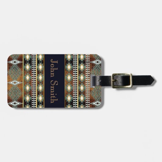 het zuidwesten van het etnische navaio - stammenpa bagagelabel (Voorkant horizontaal)