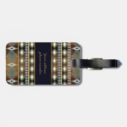 het zuidwesten van het etnische navaio - stammenpa bagagelabel (Achterkant horizontaal)