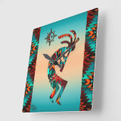 Het zuidwesten van Kokopelli die de fluit-muur spe Vierkante Klok (Hoek)