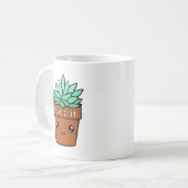 Het zuigen | Funny Succulent Plant Lover Koffiemok (Voorkant links)
