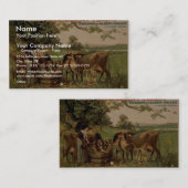 Het zuiveltheater van het Boerderij Retro Visitekaartje (Voorkant / Achterkant)