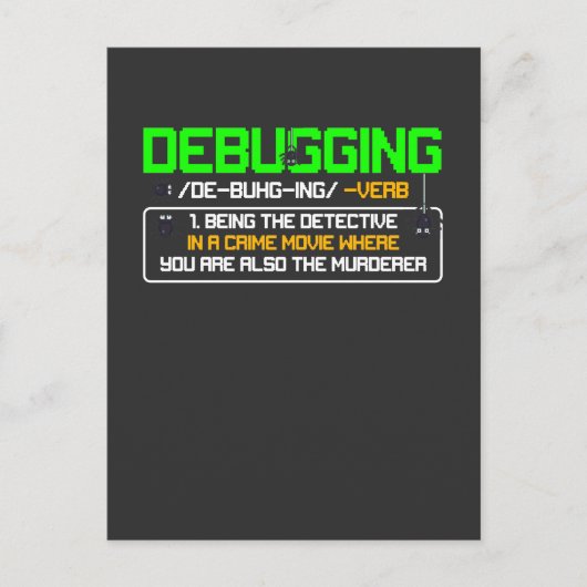 Het zuiveren Software Programmer van de Definitie Briefkaart (Voorkant)