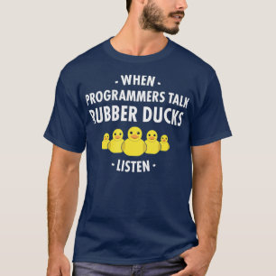 Het Zuiveren van de Duck van rubber wanneer de Pro T-shirt