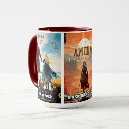 Het zwaard en de zonnebloem trilogie mok. mok (Voorkant links)