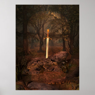 Het zwaard in de Stone Poster