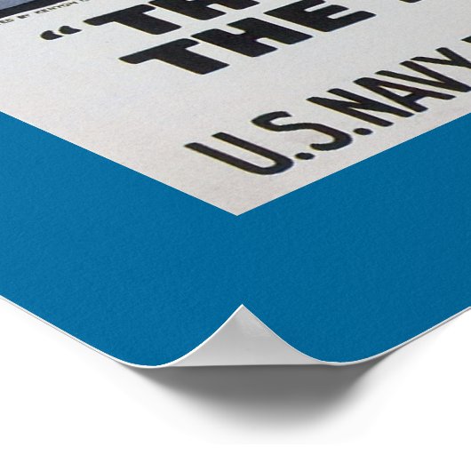 Het zwaard is getekend, de marine benadrukt het. poster (Hoek)