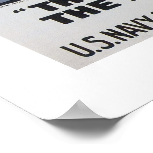 Het zwaard is getekend, de marine benadrukt het. poster (Hoek)