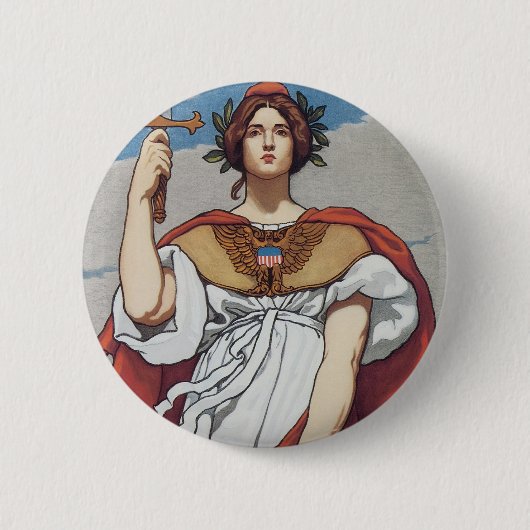 Het zwaard is getekend, de marine benadrukt het. ronde button 5,7 cm (Voorkant)