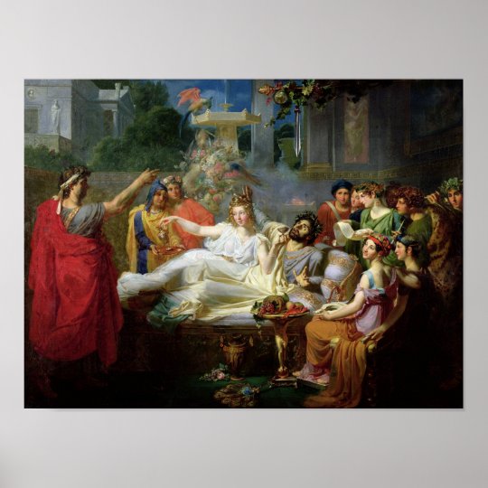 Het zwaard van Damocles Poster Zazzle.nl Het zwaard van Damocles Poster Zazzle.nl