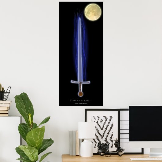 Het zwaard van koning Arthur Pendragon Poster (Thuiskantoor)
