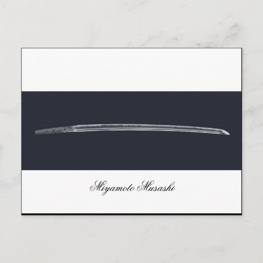 Het zwaard van Miyamoto Musashi Briefkaart (Voorkant)