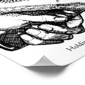 Het zwaard vasthouden poster (Hoek)