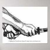 Het zwaard vasthouden poster (Voorkant)