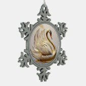 "Het Zwanenmeer" Tin Sneeuwvlok Ornament (Links)