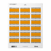 Het zwart-witte Adresetiket van het Huwelijk van Etiket (Full Sheet)