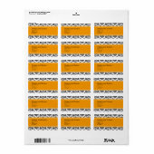 Het zwart-witte Adresetiket van het Huwelijk van Etiket (Full Sheet)