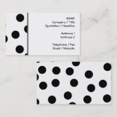 Het zwart-witte Dalmatische Patroon van de Vlek Visitekaartje (Voorkant / Achterkant)