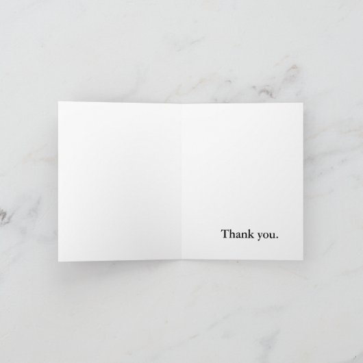 Het zwart-witte Damast Indische Mandala dankt u Bedankkaart (Binnen)