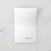 Het zwart-witte Damast Indische Mandala dankt u Bedankkaart (Binnen)