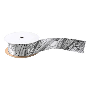 Het zwart-witte Geometrische Art. van de Ramp Satijnen Lint
