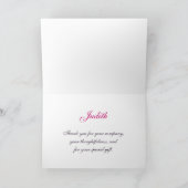 Het zwart-witte Gestreepte Vrijgezellenfeest dankt Bedankkaart (Binnen)