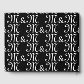 Het zwart-witte monogram Initialen van ons paar aa Gastenboek (Achterkant)